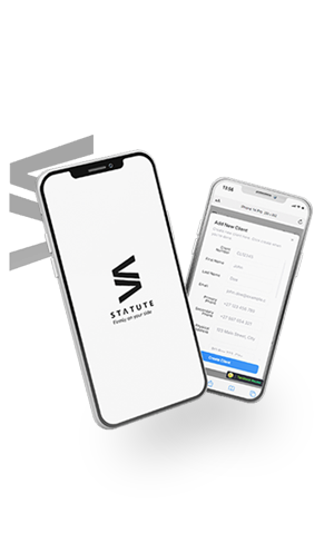 Mockup of Statute mobile app